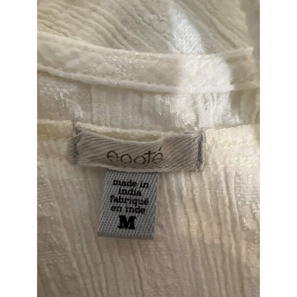 Ecote White Tank Dress Boho Beachy Sz M Coverup - Picture 5 of 5